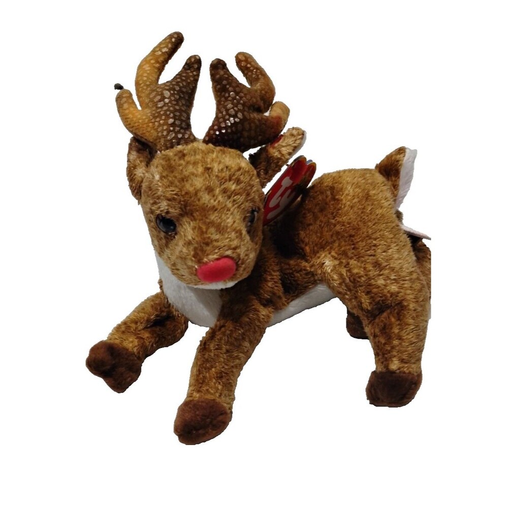 TY Beanie Baby - ROXIE the Reindeer (Red Nose) (7.5 inch)
